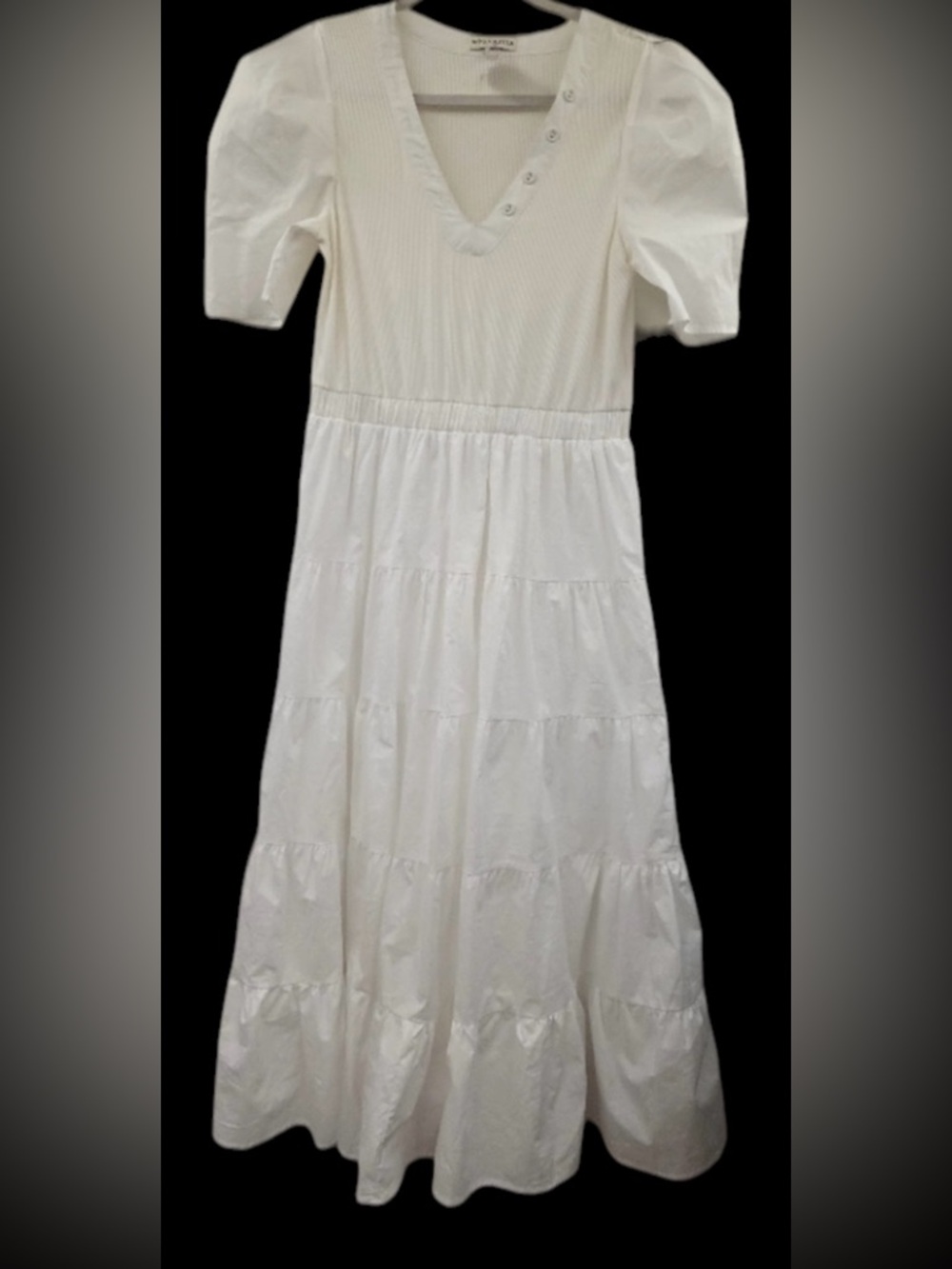 MOON RIVER Knitted Button Top Dress with Tiered Bottom Size S MSRP $178